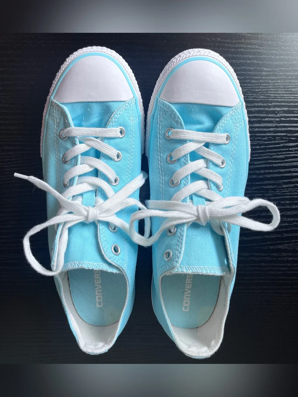 Converse Low-Top Sneakers - Aqua Blue - Size 6 (big girl)/8 (women)